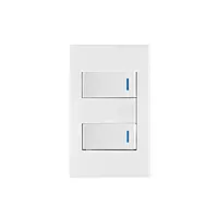 Placa armada 2 interruptores 1de 3vías,1 mod,Española,blanco - PA-APDO1-EEB / 45602