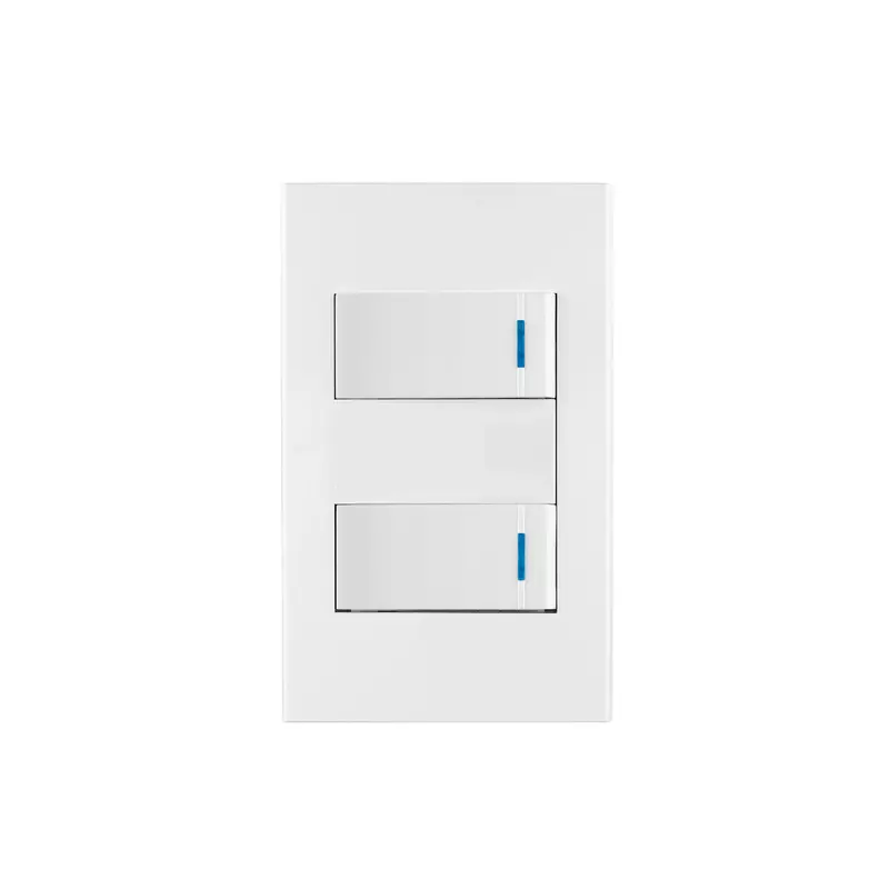 Placa armada 2 interruptores 1de 3vías,1 mod,Española,blanco - PA-APDO1-EEB / 45602