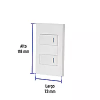 Placa armada 2 interruptores 1de 3vías,1 mod,Española,blanco - PA-APDO1-EEB / 45602