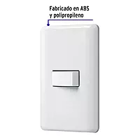 Placa armada con 1 interruptor sencillo, Volteck Basic - PA-APSE-B / 25078