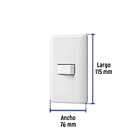 Placa armada con 1 interruptor sencillo, Volteck Basic - PA-APSE-B / 25078