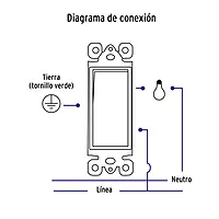 Placa armada con interruptor sencillo Classic - PA-APSE-CLP / 40017