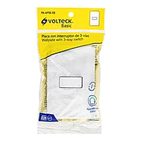 Placa armada con 1 interruptor de 3 vías, Volteck Basic - PA-APSE-EB / 25084