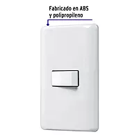 Placa armada con 1 interruptor de 3 vías, Volteck Basic - PA-APSE-EB / 25084