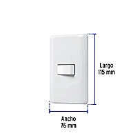 Placa armada con 1 interruptor de 3 vías, Volteck Basic - PA-APSE-EB / 25084