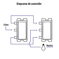 Placa armada con 1 interruptor de 3 vías, Volteck Basic - PA-APSE-EB / 25084