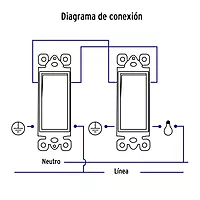 Placa armada con interruptor de tres vías, línea Classic - PA-APSE-ECLP / 40020