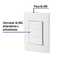 Placa armada interruptores sencillos y escalera, Oslo,blanco - PA-APTR-EOB / 46497