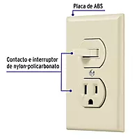 Placa armada interruptor y contacto, línea Standard, marfil - PA-COAP-S / 48489