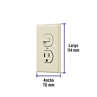 Placa armada interruptor y contacto, línea Standard, marfil - PA-COAP-S / 48489