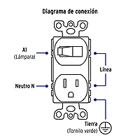 Placa armada interruptor y contacto, línea Standard, alumini - PA-COAP-SA / 48495