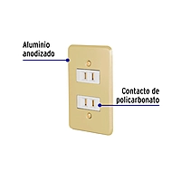 Placa armada 2 contactos polarizados línea Económica - PA-CODO-E / 46390