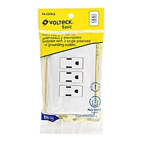 Placa armada con 3 contactos, Volteck Basic - PA-COTR-B / 25082