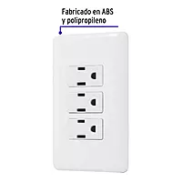 Placa armada con 3 contactos, Volteck Basic - PA-COTR-B / 25082