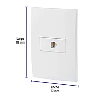Placa armada con entrada para teléfono, línea Oslo, blanco - PA-TE-OB / 46541