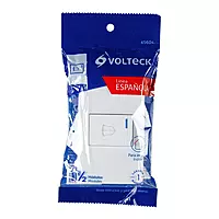 Placa armada 1 interruptor de timbre,1.5mod, Española,blanco - PA-TI-EB / 45604