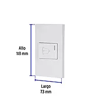 Placa armada 1 interruptor de timbre,1.5mod, Española,blanco - PA-TI-EB / 45604