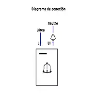 Placa armada 1 interruptor de timbre,1.5mod, Española,blanco - PA-TI-EB / 45604