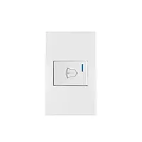 Placa armada 1 interruptor de timbre,1.5mod, Española,blanco - PA-TI-EB / 45604