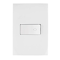 Placa armada con timbre, línea Oslo, color blanco - PA-TI-OB / 46498