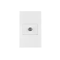 Placa armada 1 toma de TV, 1.5 módulos, Española, blanco - PA-TV-EB / 45605