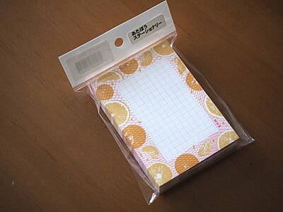 飾り原稿用紙メモ蜜柑網 (GKM0012) [4582486341625]
