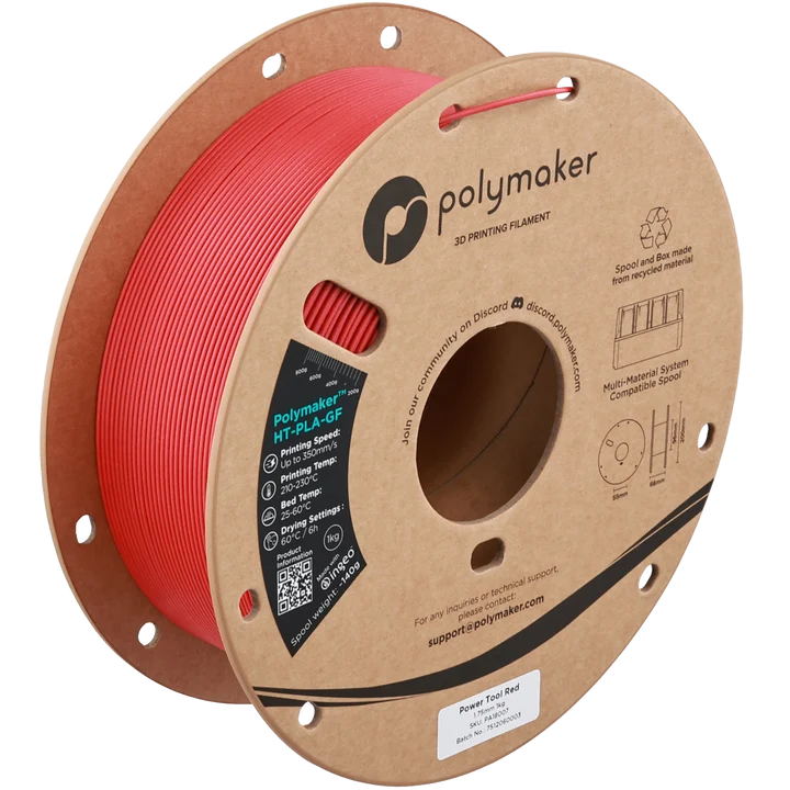 Polymaker™ HT-PLA-GF (1.75 mm, 1 kg) Power Tool Red