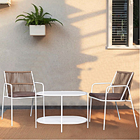 Crema Outdoor Tea Set 2 Chairs 1 Table