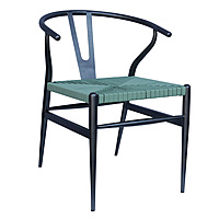 Sigma Wishbone Metal Dining Weaving Chair