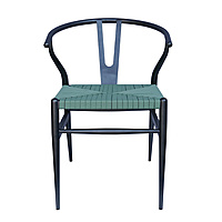 Sigma Wishbone Metal Dining Weaving Chair