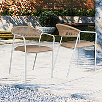 Costa Outdoor Accent Patio Weaving Chair Set of 2