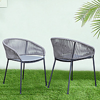 Coral Outdoor Accent Patio Weaving Chair Set of 2