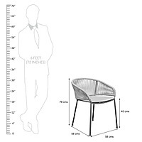 Coral Outdoor Accent Patio Weaving Chair Set of 2