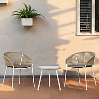 Coral Outdoor Tea Set 2 Chairs 1 Table