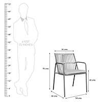 Crema Outdoor Accent Patio Weaving Chair Set of 2