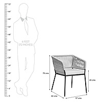 Bostan Outdoor Accent Patio Weaving Chair