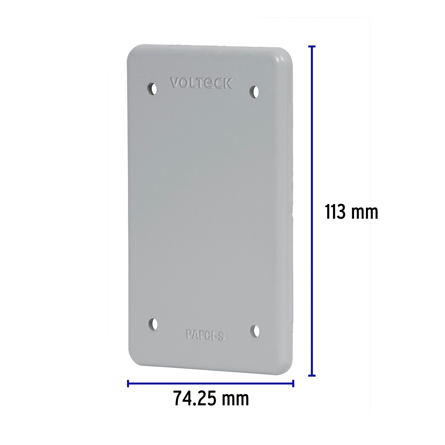 Placa tipo FS ciega, de sobreponer, Volteck - PAFCI-S / 46432