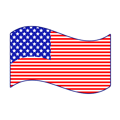 American Wavy Flag T-shirt