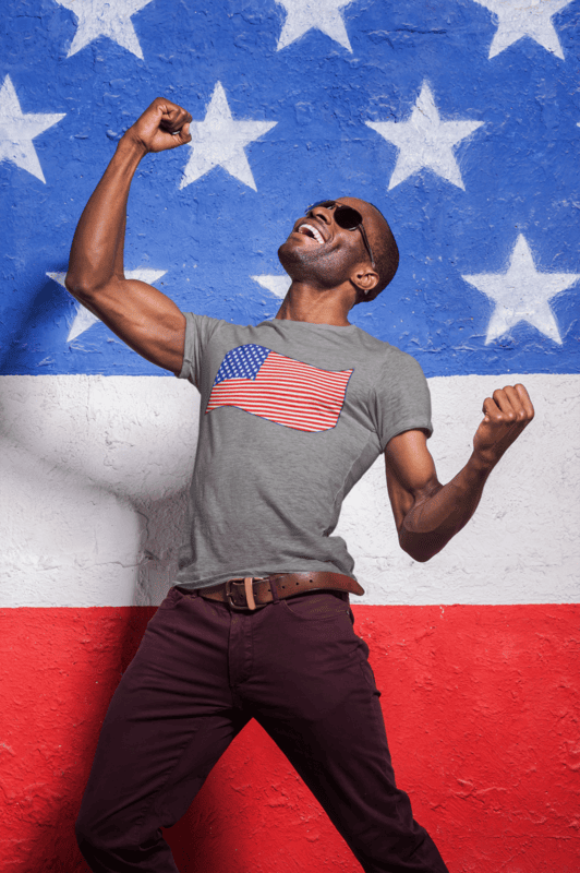 American Wavy Flag T-shirt