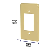 Placa 3 módulos, de aluminio, línea Económica - PATR-E / 46437