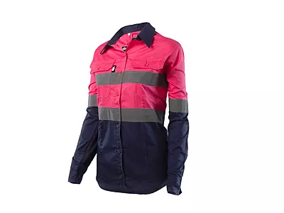 Hi-Viz Vented Workshirt Ladies