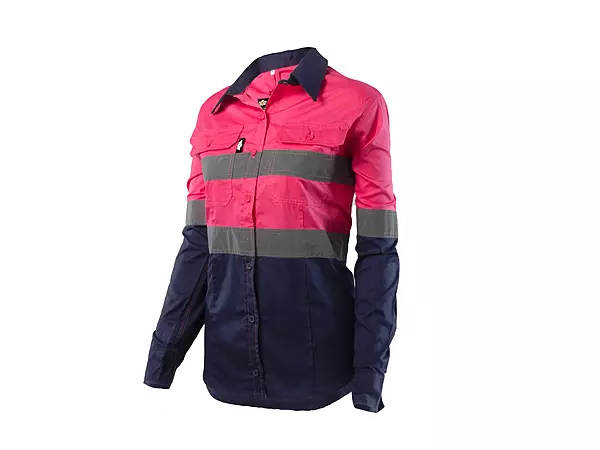 Hi-Viz Vented Workshirt Ladies