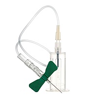 SOL-GUARD® XtraThin Safety Pull-Button Blood Collection Set with Pre-Attached Holder – ¾ Inch Needle, 12 Inch Tubing