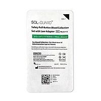 SOL-GUARD® Safety Pull-Button Blood Collection Set - ¾ Inch Needle