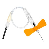 SOL-GUARD® Safety Pull-Button Blood Collection Set - ¾ Inch Needle