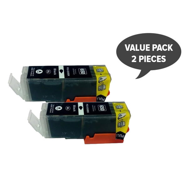 PGI-650XLBK Pigment Black Compatible Canon Inkjet Cartridge (Pack of 2)
