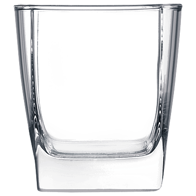 Personalized 10 1/2 oz. Square On the Rocks  - 4 Glass Set
