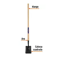 Pala cuadrada, Classic Gardener, mango 45' - PCL-CG / 17205