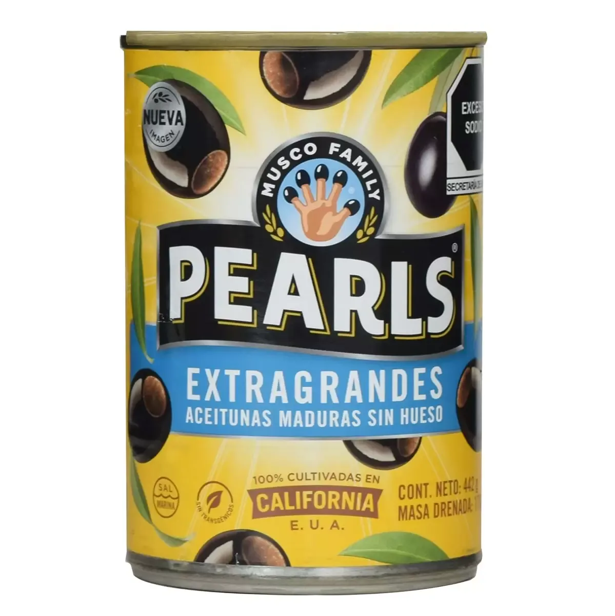 PEARLS ACEITUNA NEGRA SIN HUESO 442 G