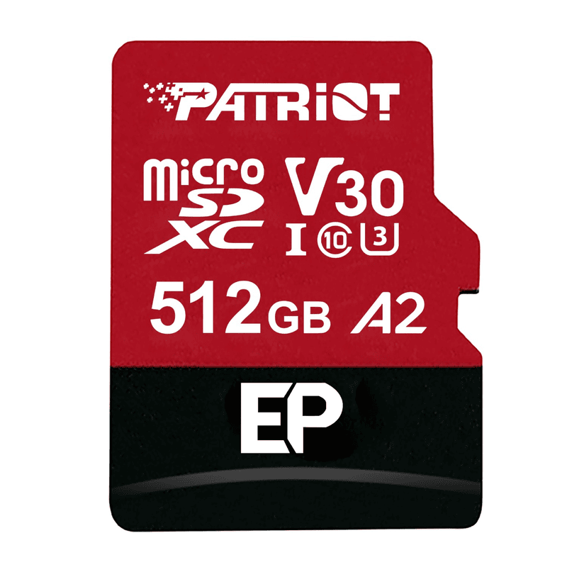 Patriot EP V30 A2 512GB Micro SDXC Memory Card (Without Adapter)
